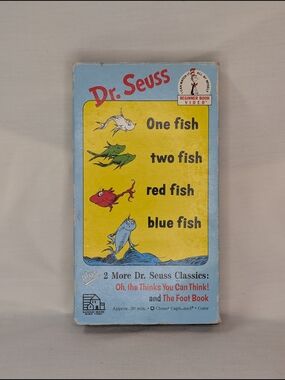 Dr. Seuss One Fish Two Fish Red Fish Blue Fish - 1992 VHS